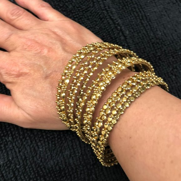 Price Drop!! Set of 12 Gold Bangles - Solid and in Excellent Condition - Picture 2 of 3